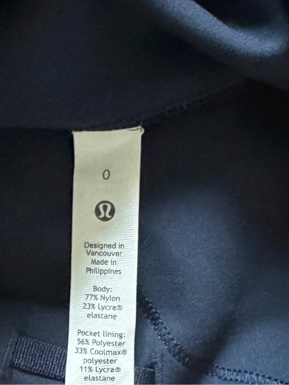 lululemon wunder train  High-Rise Navy Bike Shorts